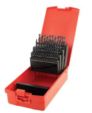Sherwood Jobber Drill Sets, Standard Length, Metric, High Speed Steel, Set Of 51 SHR0258380K