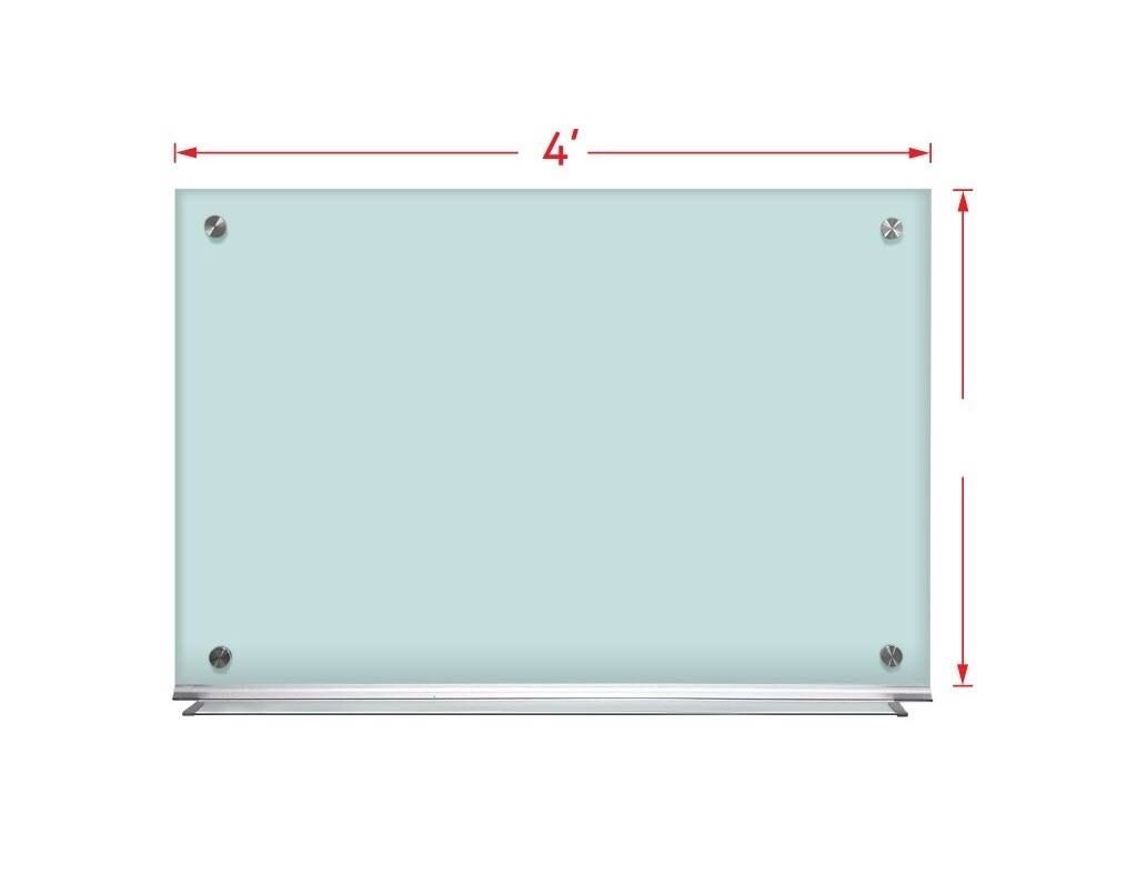 ok MAGNETIC GLASS WRITING BOARD -3’ x 4’ / GLASS WRITING BOARD / GLASS BOARD