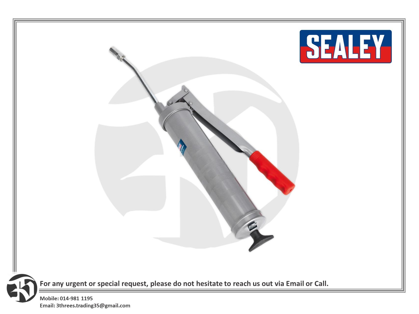 Sealey Side Lever Grease Gun 3-Way Fill AK443