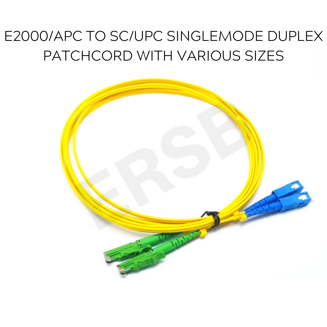 E2000/APC TO SC/UPC SINGLEMODE DUPLEX PATCHCORD