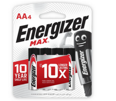 ENERGIZER BATTERY AA - 1 X 4 PCS