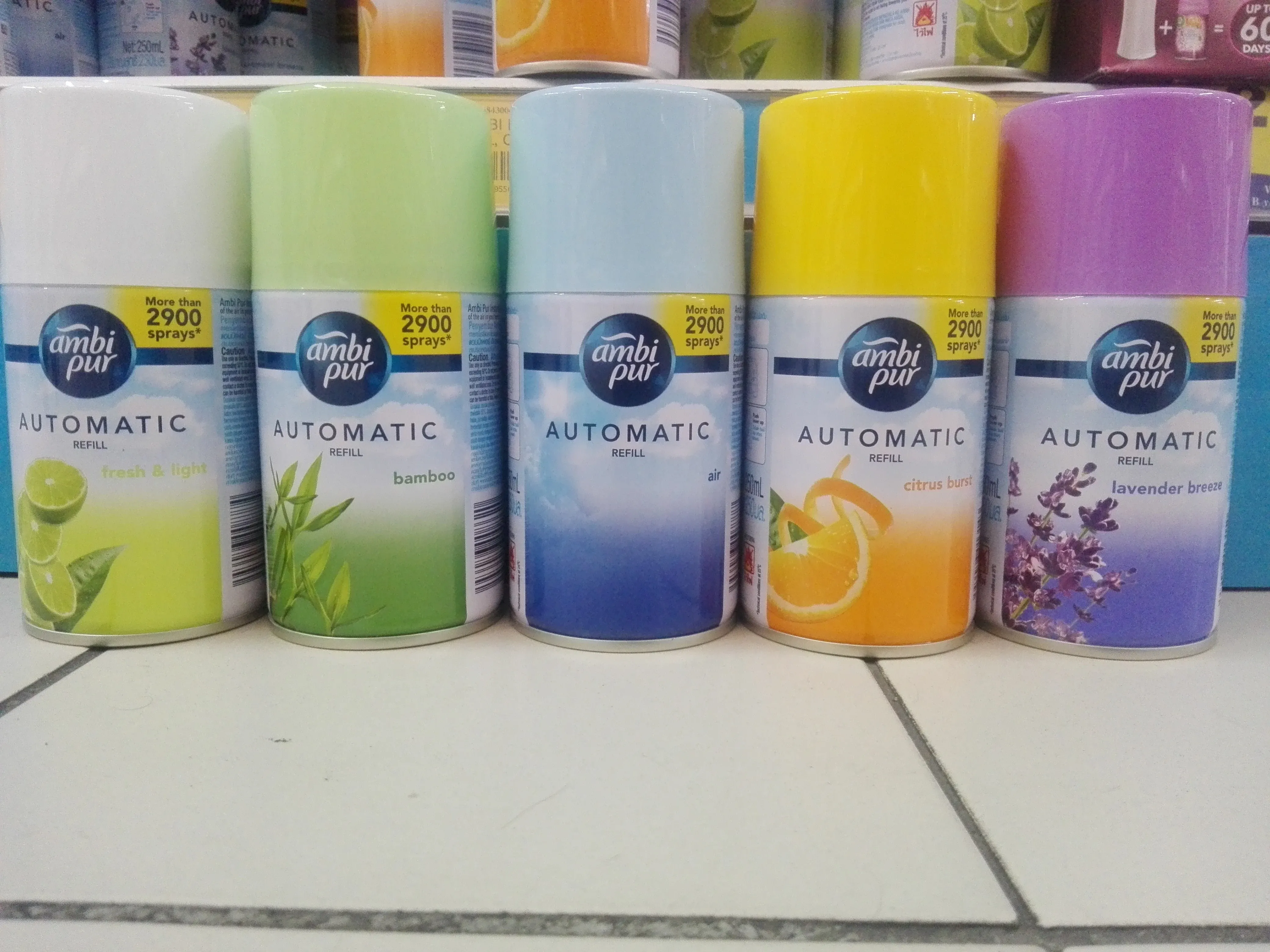 Ambi Pur Air Freshener Refill 250ml - Lavender Breeze / Citrus Burst / Air / Bamboo / Fresh & Light