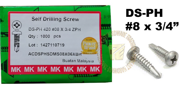 3/4" SELF DRILLING PHILIP SCREW (METAL) - 1000pcs/box