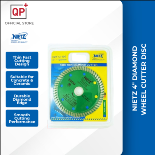 NIETZ 4" DIAMOND WHEEL DISC THIN DIAMOND CUTTER DISC (CONCRETE CERAMIC CEMENT MANSONRY GRANITE) l 割片-NIETZ