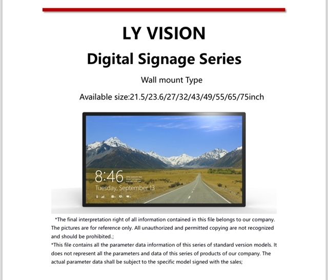 Digital Signage Series 4GB Ram Storage 32GB (Wall Mouth Type)