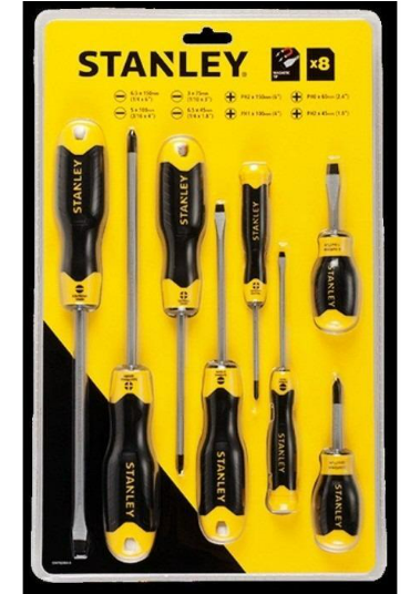 *STANLEY CUSHION GRIP 8 PCS SCREWDRIVER SET STMT66673 (66-673)