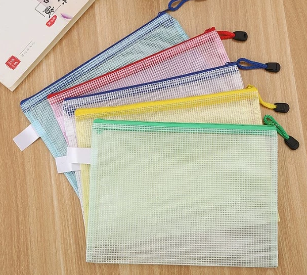A5 PVC Zipper File Transparent Bag Document File Zip File