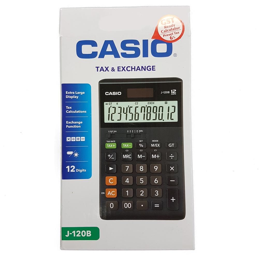 Casio J-120B Tax & Echange Calculator