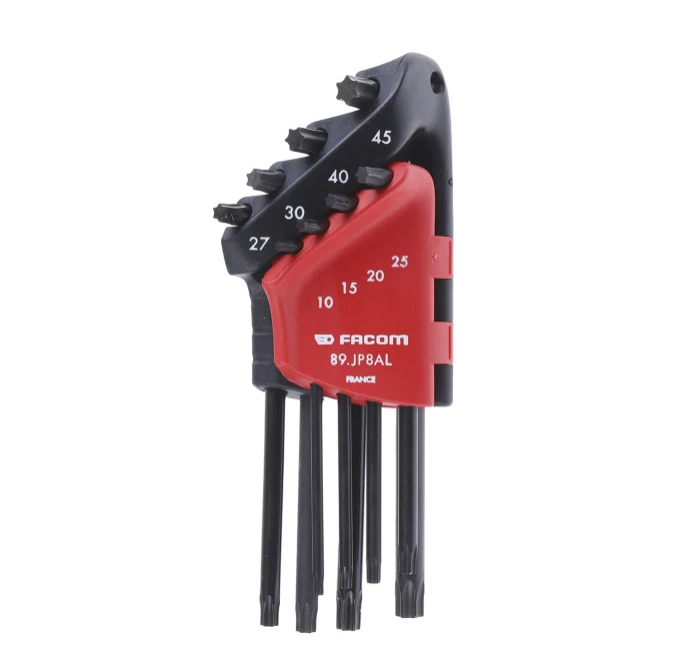 Facom 8-Piece Torx Key Set, L Shape, Long Arm