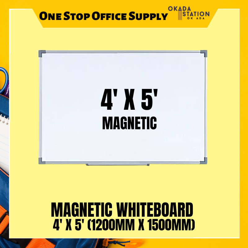 Whiteboard Magnetic Whiteboard With Aluminium Frame 4' x 5'/ Whiteboard / Magnetic Whiteboard / Frame / Whiteboard with Aluminium Frame / SMB-45
