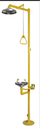 Floor Mounted Combination Unit (Drench Shower + Eyewash) - Stainless Steel