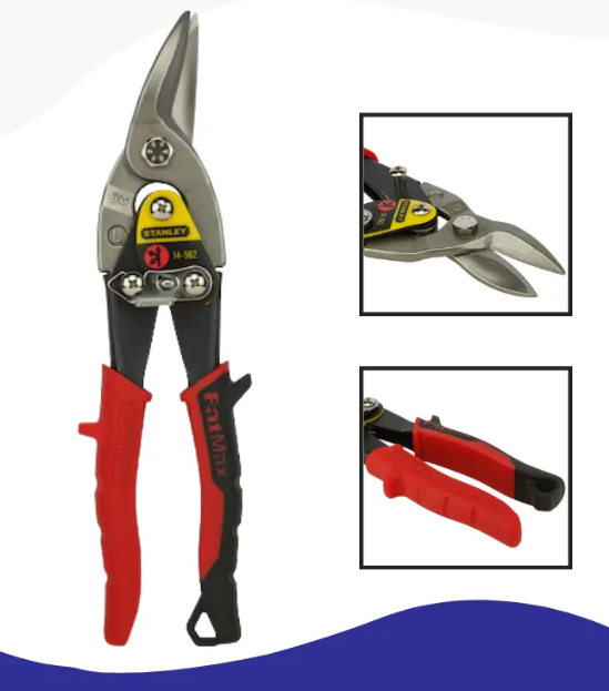 10” STANLEY AVIATION SNIPS-LEFT CURVE (RED)