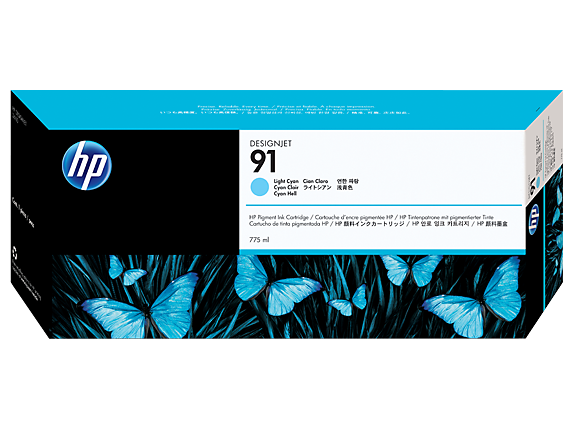 Genuine Malaysia HP Warranty - HP 91 Cyan 775 ml Ink Cartridge