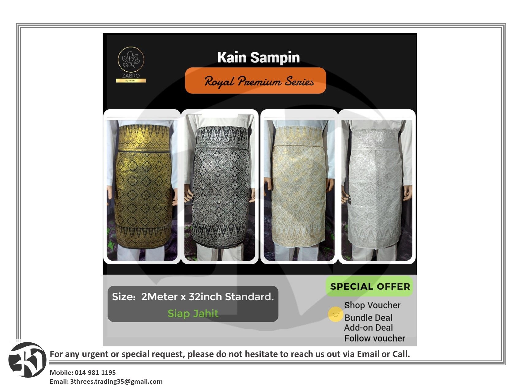 SAMPIN SONGKET LELAKI
