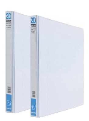 PVC Ring File 2D 20mm A4 White