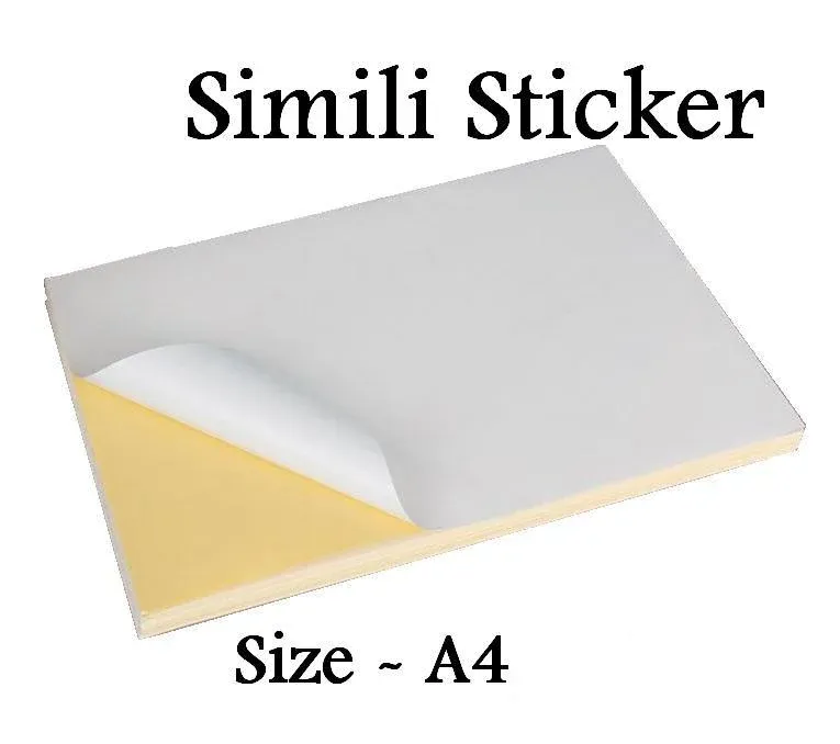 Ocha Simili Paper Sticker A4 size 100sheet (Matt)/pack - Free delivery semenanjung only