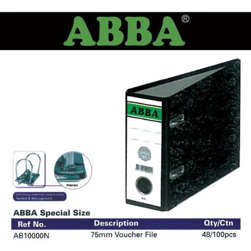 ABBA Voucher File 3" 75mm x 175mm