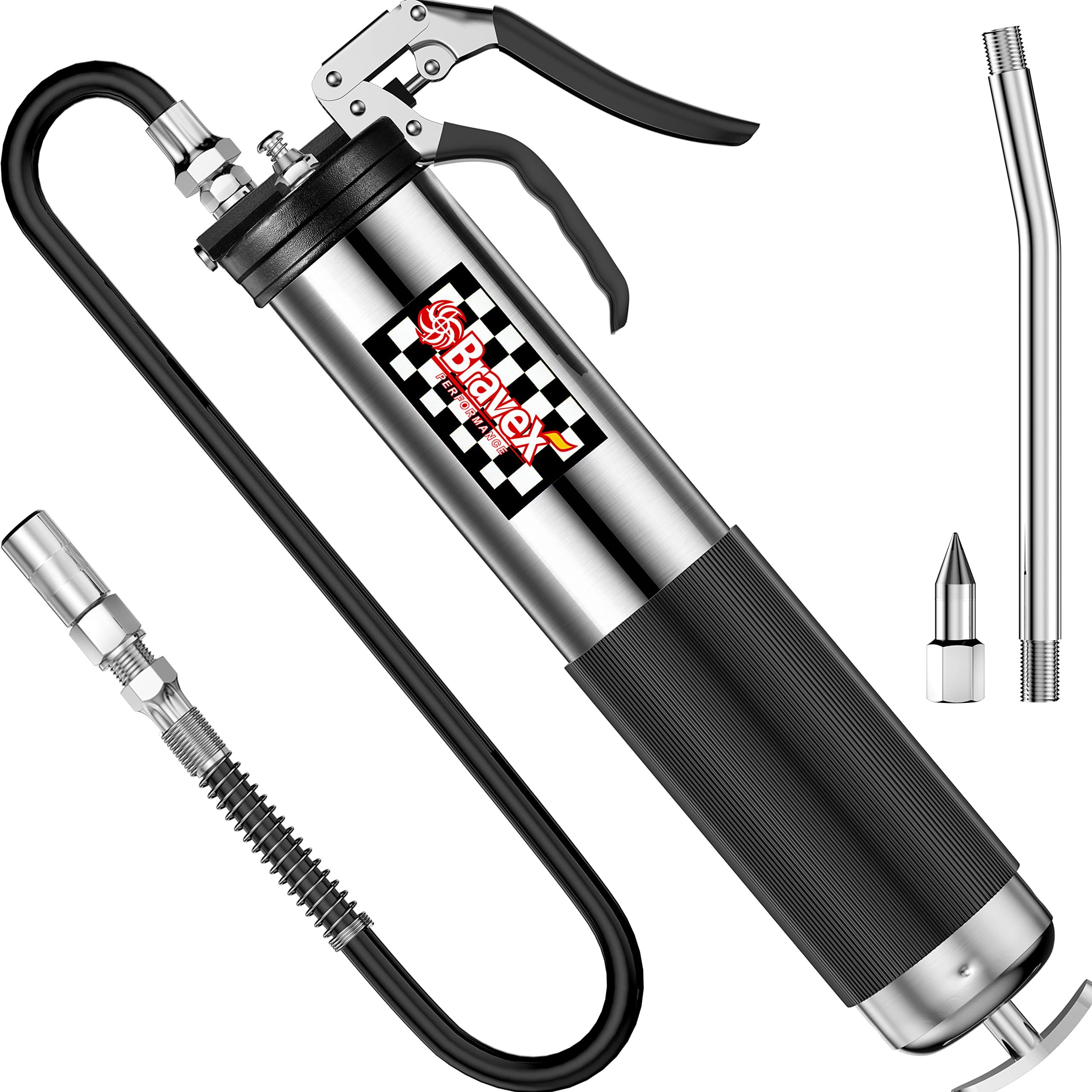 Others *Bravex Grease Guns with 18inch Hose Pistol Grip Grease Gun 6000 PSI