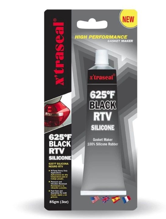 X'TRASEAL 625°F BLACK RTV SILICONE GASKET MAKER 85G