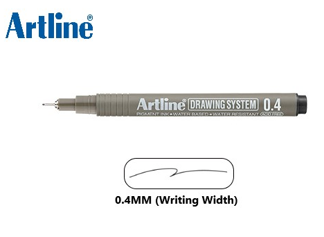 ARTLINE DRAWING SYSTEM DRAWING PEN BLACK - EK-234 0.4mm