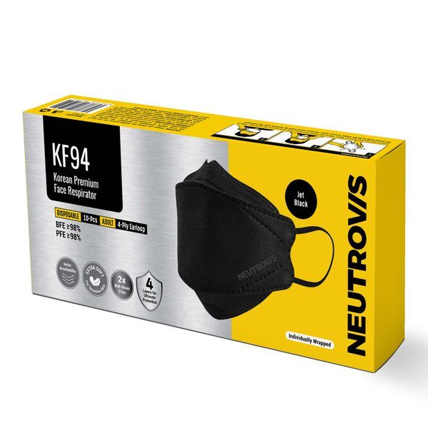 Neutrovis KF94 Face Mask Full Range 71951- KF94 Black Y-HK-71951-KK