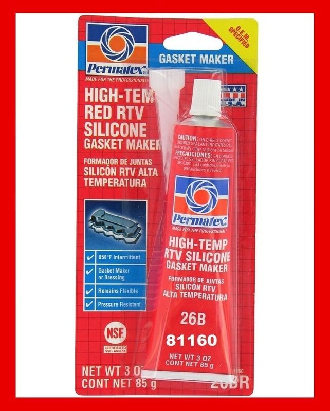 Permatex High-Temp Red RTV Silicone Gasket Maker [3oz]