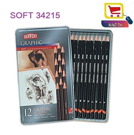 Derwent Graphic SOFT Pencil 12tin 9B-H (ART SHOP)