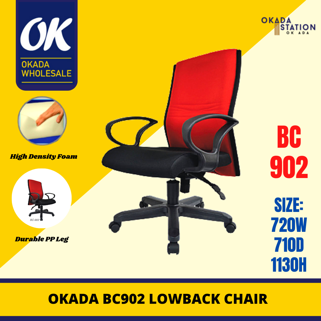 Venus BC-902 ERGONOMIC EXECUTIVE LOW BACK CHAIR - FABRIC / LOW BACK CHAIR / OFFICE CHAIR / ERGONOMIC OFFICE CHAIR / FABRIC CHAIR / EXECUTIVE CHAIR / ERGONOMIC CHAIR / BC-902 / CHAIR