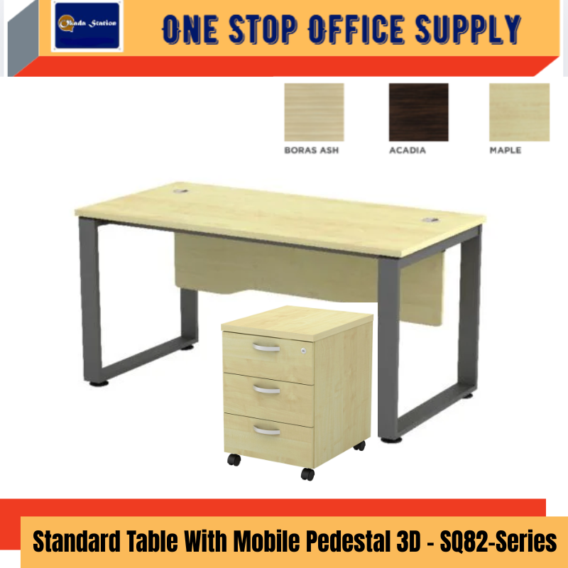 Office Standard Table With Mobile Pedestal 3D - SQ82-Series