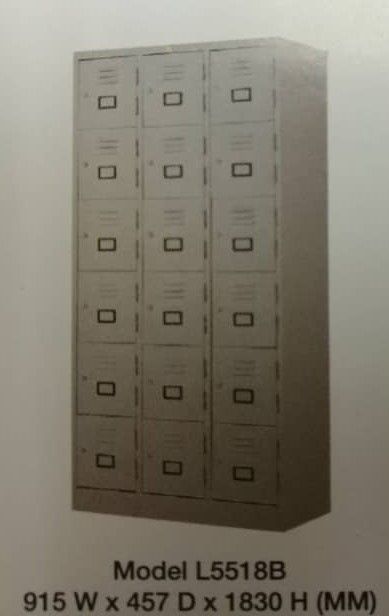 12-Compartment Locker with keylock