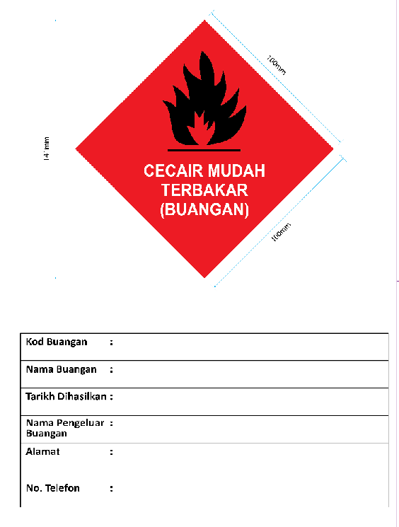 N/A PELEKAT CECAIR MUDAH TERBAKAR- Material_PP Polypropylene_Water Proof & UV Protection 3M H.I.P Non-Reflecting Sticker Flambable / Size:W210mm x L297mm (A4) /