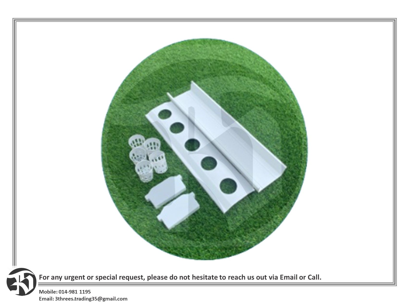 Set Mini NFT Hydroponic 5 Holes with Net Pot