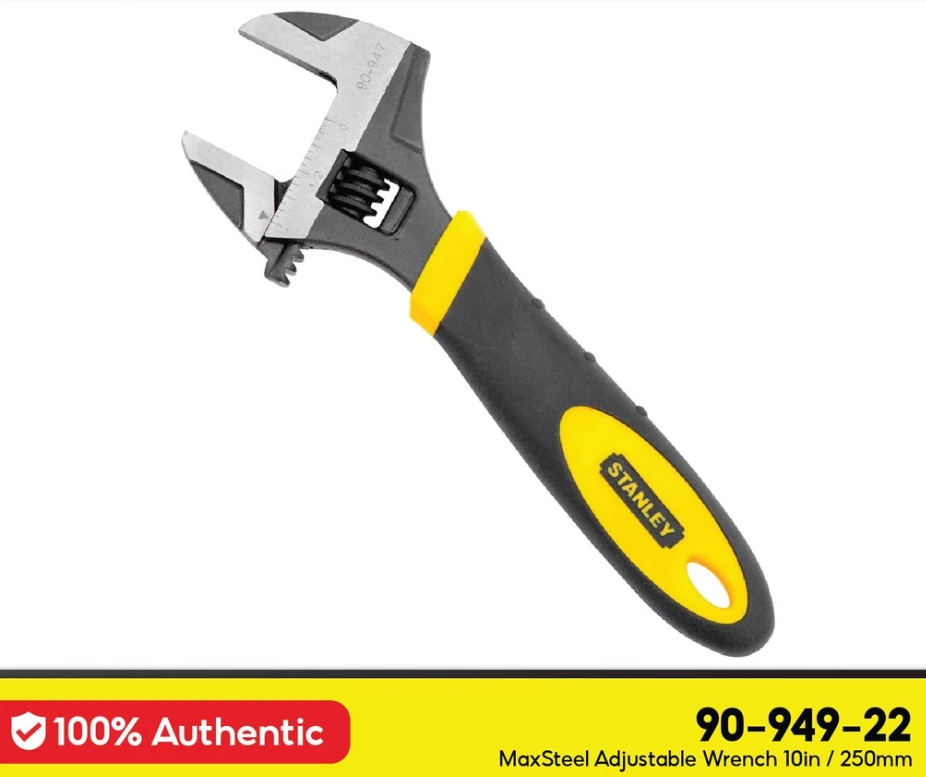 STANLEY 90-949-22 (90-949) MAXSTEEL ADJUSTABLE WRENCH 10IN / 250MM