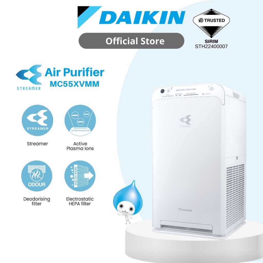 Genuine Malaysia - Daikin Streamer Air Purifier New Model MC55XVMM