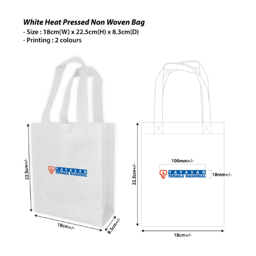 OEM White Heat Pressed Non Woven Bag - Custom Woven Bag Printing