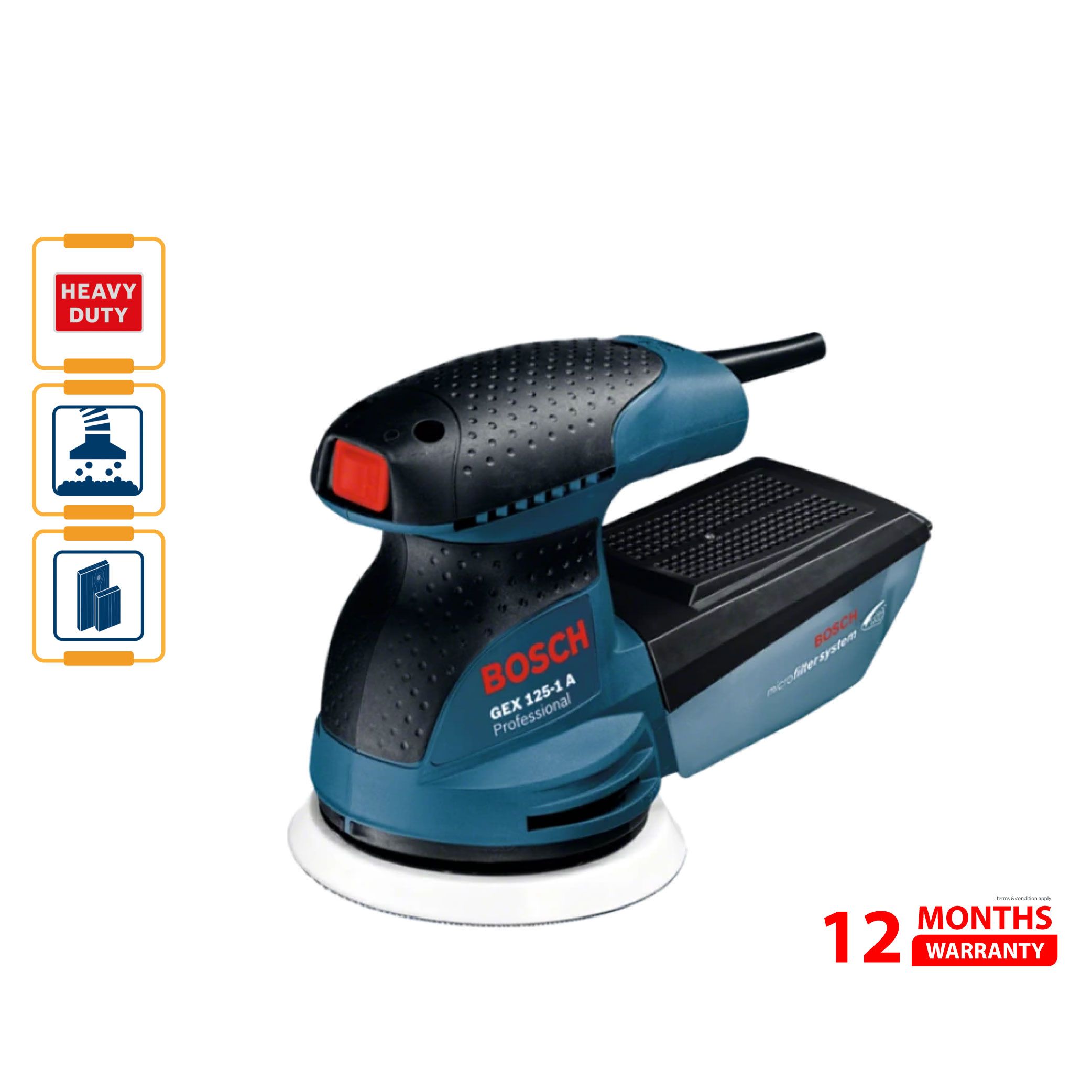 BOSCH GEX 125-1AE Random Orbit Sander - 06013875L0