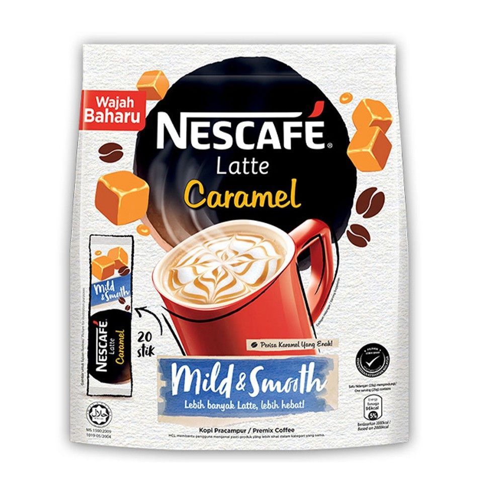 Nescaf Latte Caramel Premix Coffee 20 Sticks x 25g