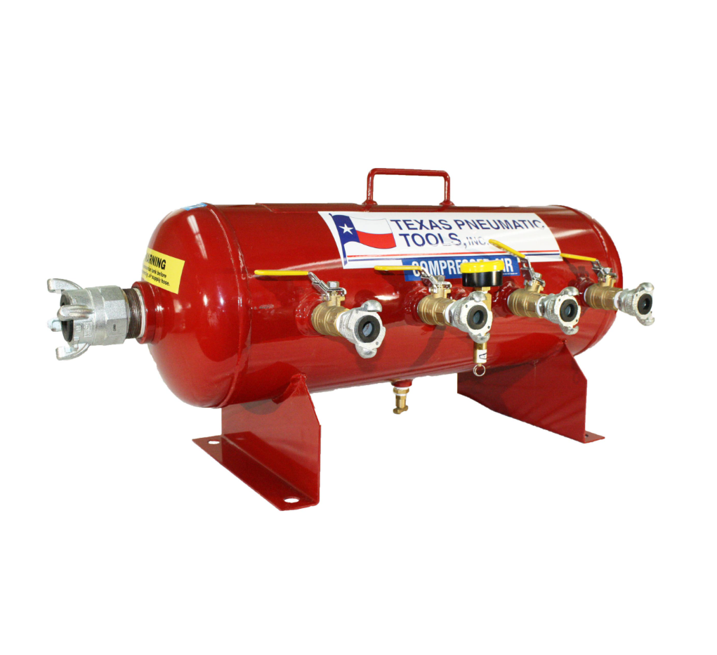 TEXAS - PNEUMATIC TOOLS INC TX-2AMF - Air Manifold 3/4” Outlet Size (15 Gal, ASME Tank)