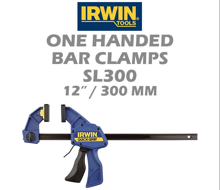 IRWIN ONE HANDED BAR CLAMPS SL300 12" 300MM