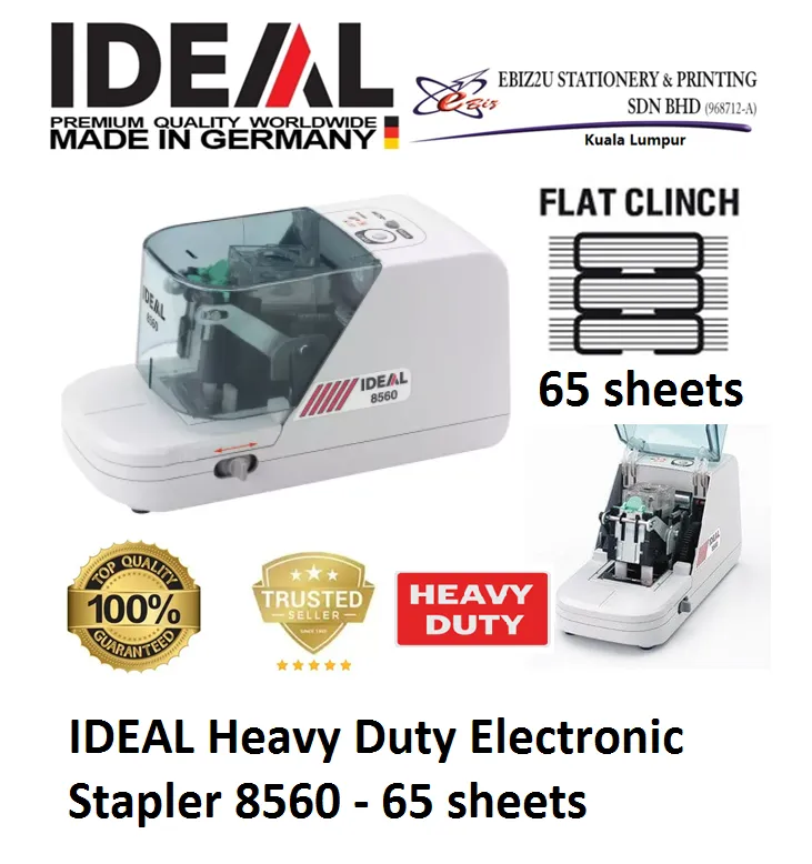 IDEAL Heavy Duty Electronic Stapler 8560 - 65 sheets (alat pengokot, kawat, stapler paper, Heavy Duty Stapler, Heavy Duty Staplers, Electric Stapler)