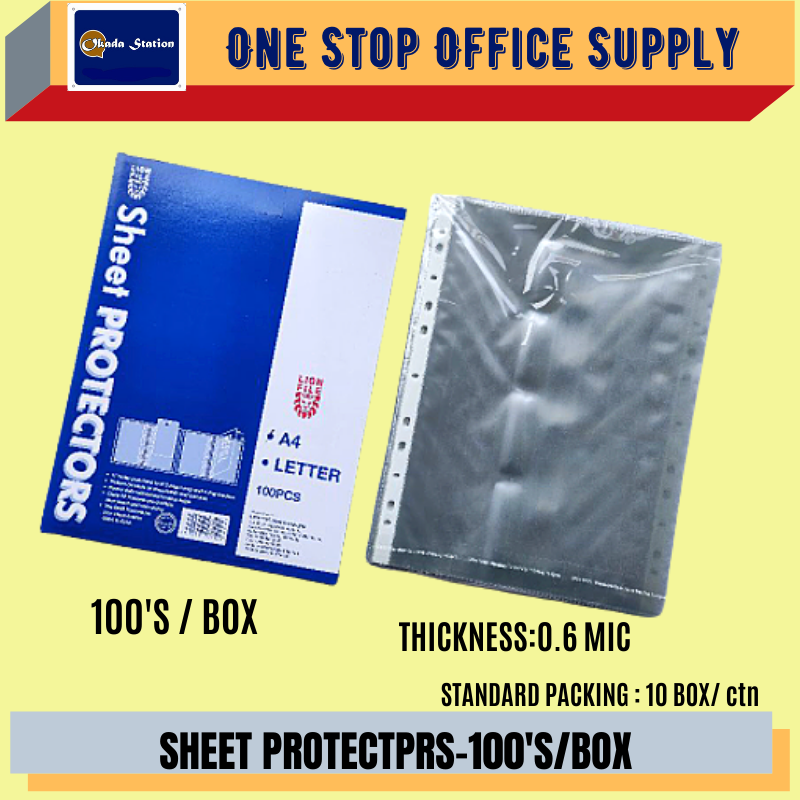 LION / SHEET PROTECTOR / 100'S / BOX / 11 HOLES / DOCUMENT HOLDER / PROTECTOR SHEET