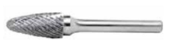 Temo General Series Carbide Burr - 6mm Shank F1925 Double Cut Round Tree