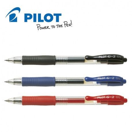 Pilot G-2 Gel Pen 0.5mm / 0.7mm / 1.0mm (Black / Blue / Red)