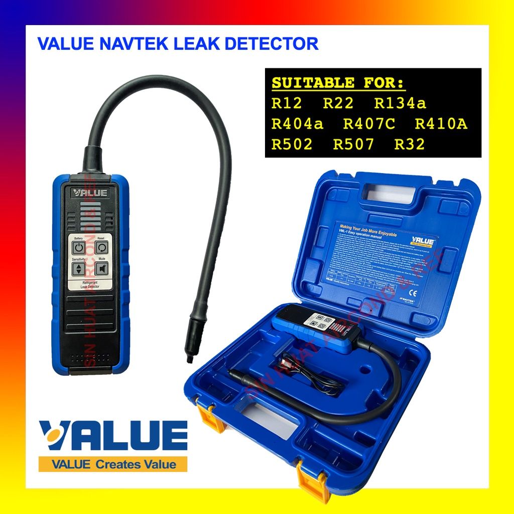 (RECHARGEABLE) VALUE LEAK DETECTOR NAVTEK LEAK DETECTOR VML-1 HANDHELD REFRIGERANT LEAK DETECTOR VALUE