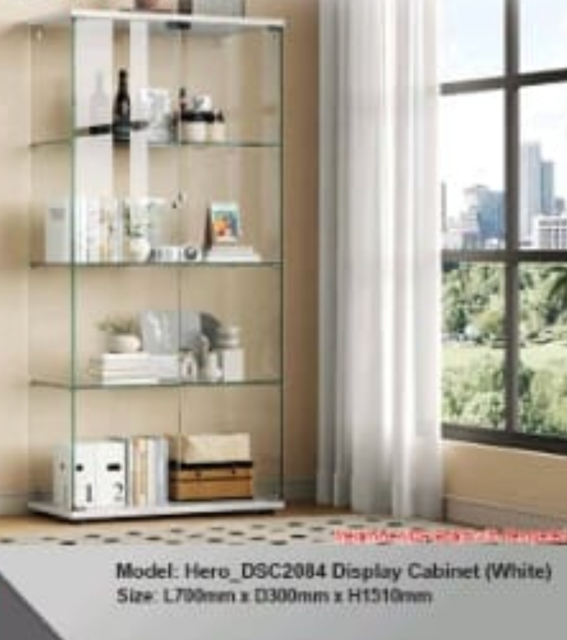 Display Glass Cabinet L700mm X D300mm X H1510mm