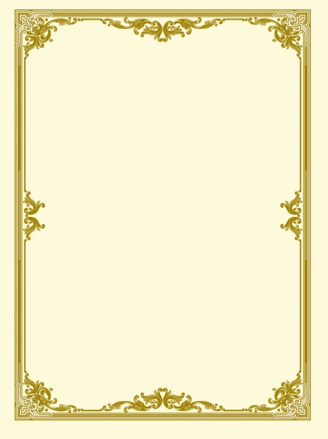 Kertas Sijil / Certificate Paper with Gold Border