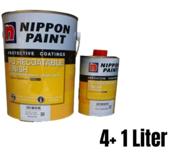 Nippon Polyurethane Recoatable Finish (Gloss) RAL 1023 - 4 + 1 Liter Frer delivery