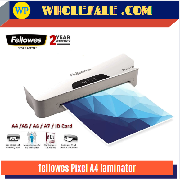 FELLOWES PIXEL A4 PERSONAL LAMINATOR / LAMINATOR MACHINE / HEAVY DUTY LAMINATOR