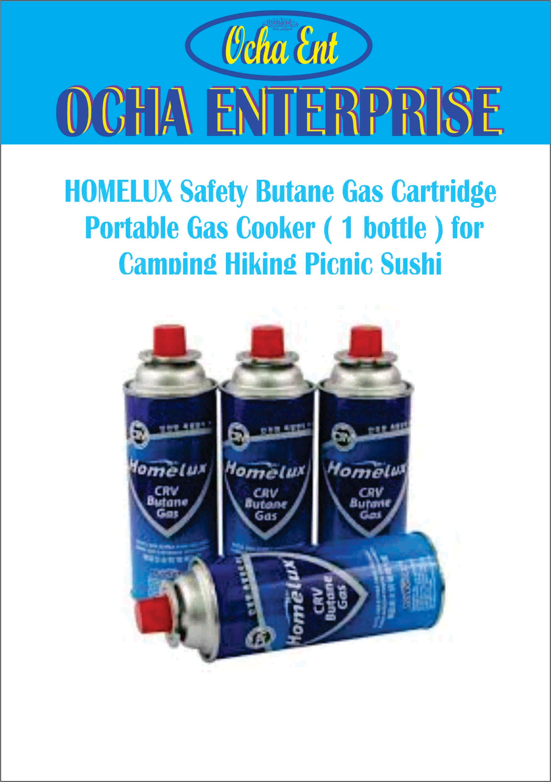 OCHA HOMELUX Safety Butane Gas Cartridge Portable Gas