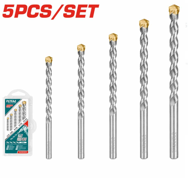 TOTAL 5PCS MASONARY DRILL BIT SET (TACSD5055)